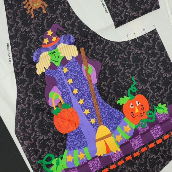 Cut & Sew Vest Fabric Panel A LITTLE BIT SPOOKY - Picture 12 of 16